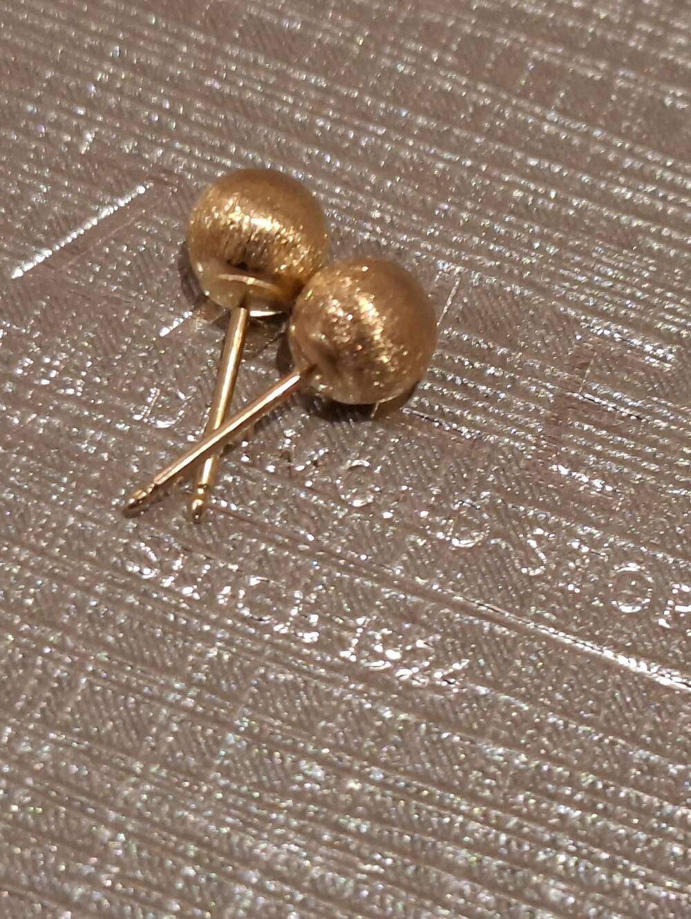 Rearl Gold Ball Stud Earrings - Women's Timeless Sparkle